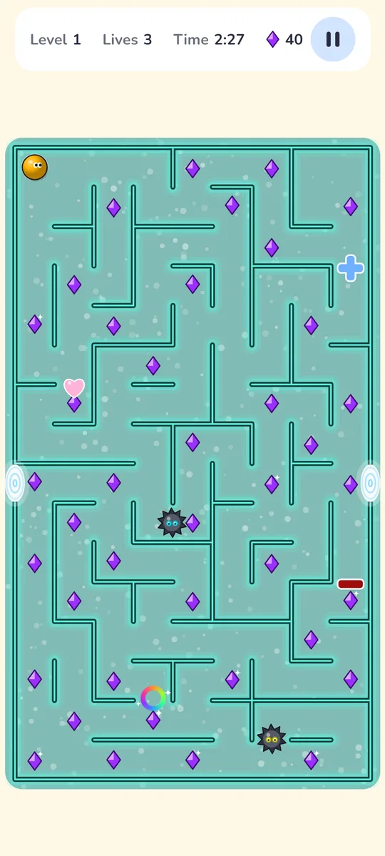 Maze being played